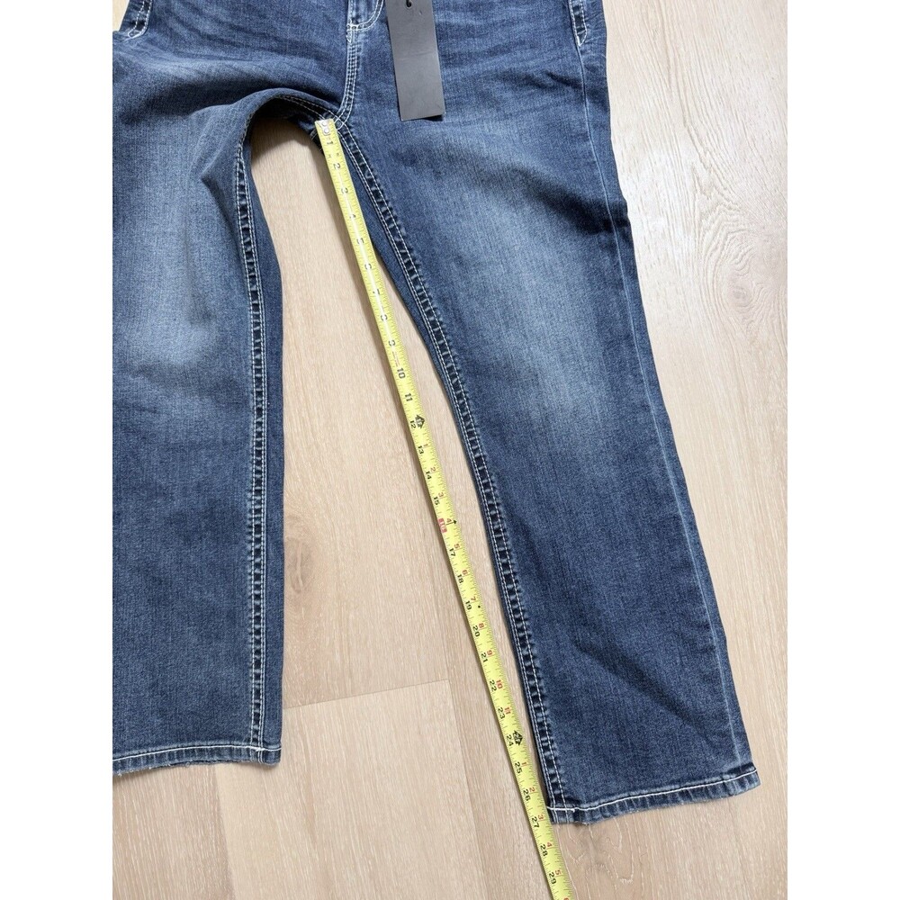 NWT Fleur by Miss Me Angel Wing Jeans Sz 12 31x28 Bling Rhinestone Western Y2K - Picture 8 of 16